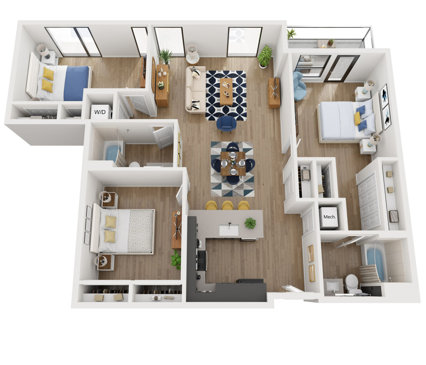 Plan Image: A1 - 1 Bedroom Minimalist